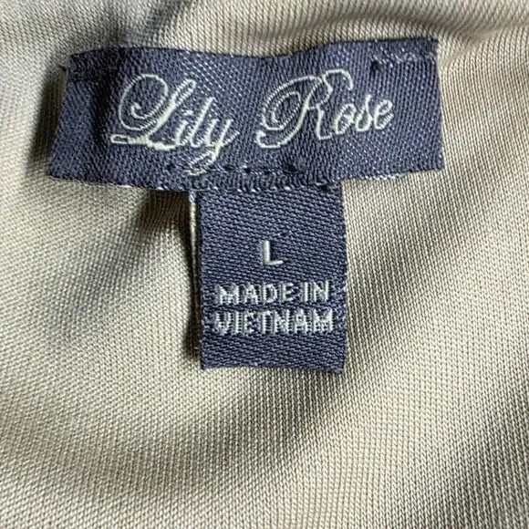 Lily Rose Geometric Black Lace Special Occasion Dress Size Large - Picture 9 of 11